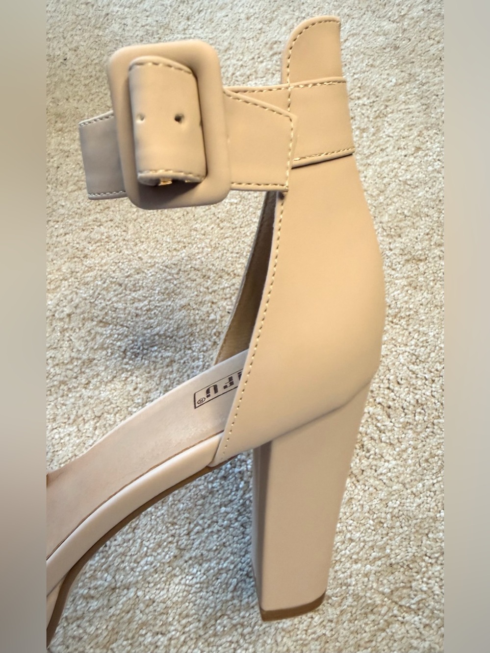 IDIFU Sabrina Nude Platform Block Heels | Size 8.5 | NWB